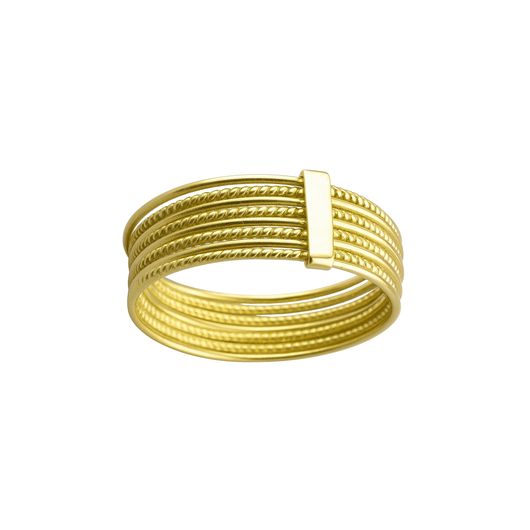 Anillo Oro 18kt Platino Semanario Barra 3