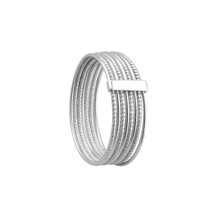 Anillo Oro 18kt Platino Semanario Barra 5