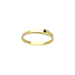 Anillo Oro 18kt Platino Minimalista Plano Circonita - Miniatura 3