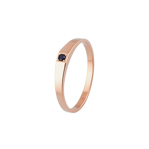 Anillo Oro 18kt Platino Minimalista Plano Circonita