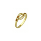 Anillo Oro 18kt Ondas Bicolor Circonita - Miniatura 1