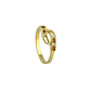 Anillo Oro 18kt Ondas Bicolor Circonita - Miniatura 2