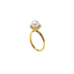 Anillo Oro Amarillo 18kt Diamantes 16Pts Perla Cultivada 6MM - Miniatura 1