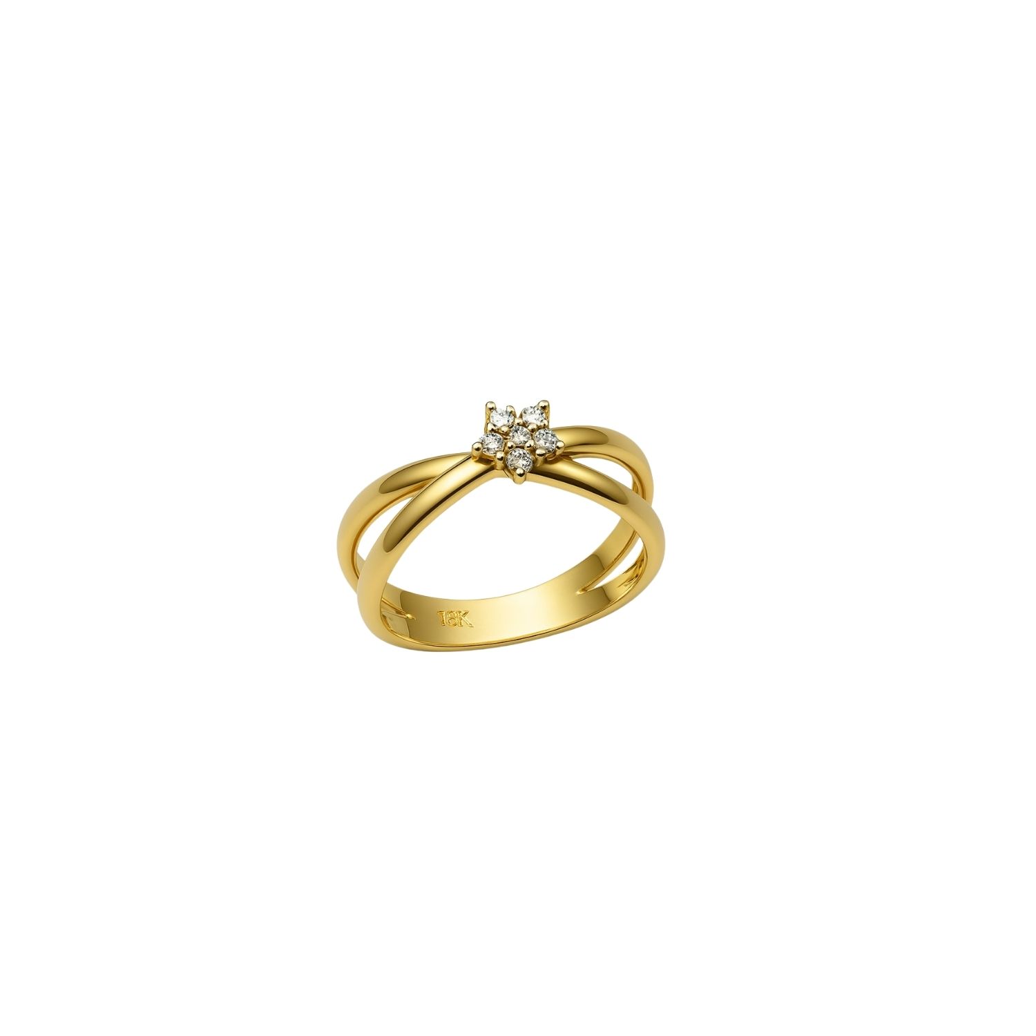 Anillo Oro Amarillo 18kt Diamantes 6Pts 1