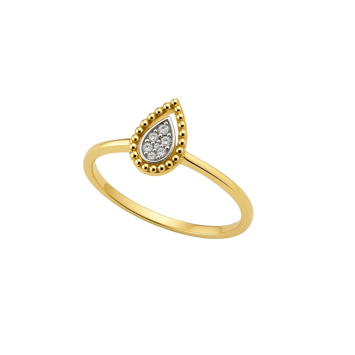 Anillo Oro Amarillo 18kt Diamantes 2,4Pts Gota 3