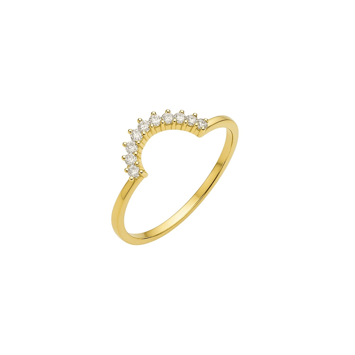 Anillo Oro Amarillo 18kt Diamantes 5 Ptos 1