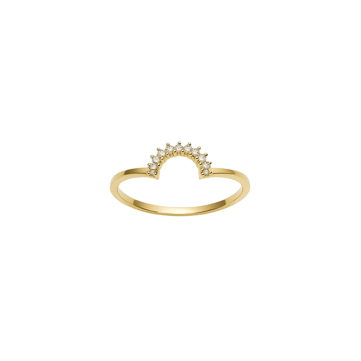 Anillo Oro Amarillo 18kt Diamantes 5 Ptos 2