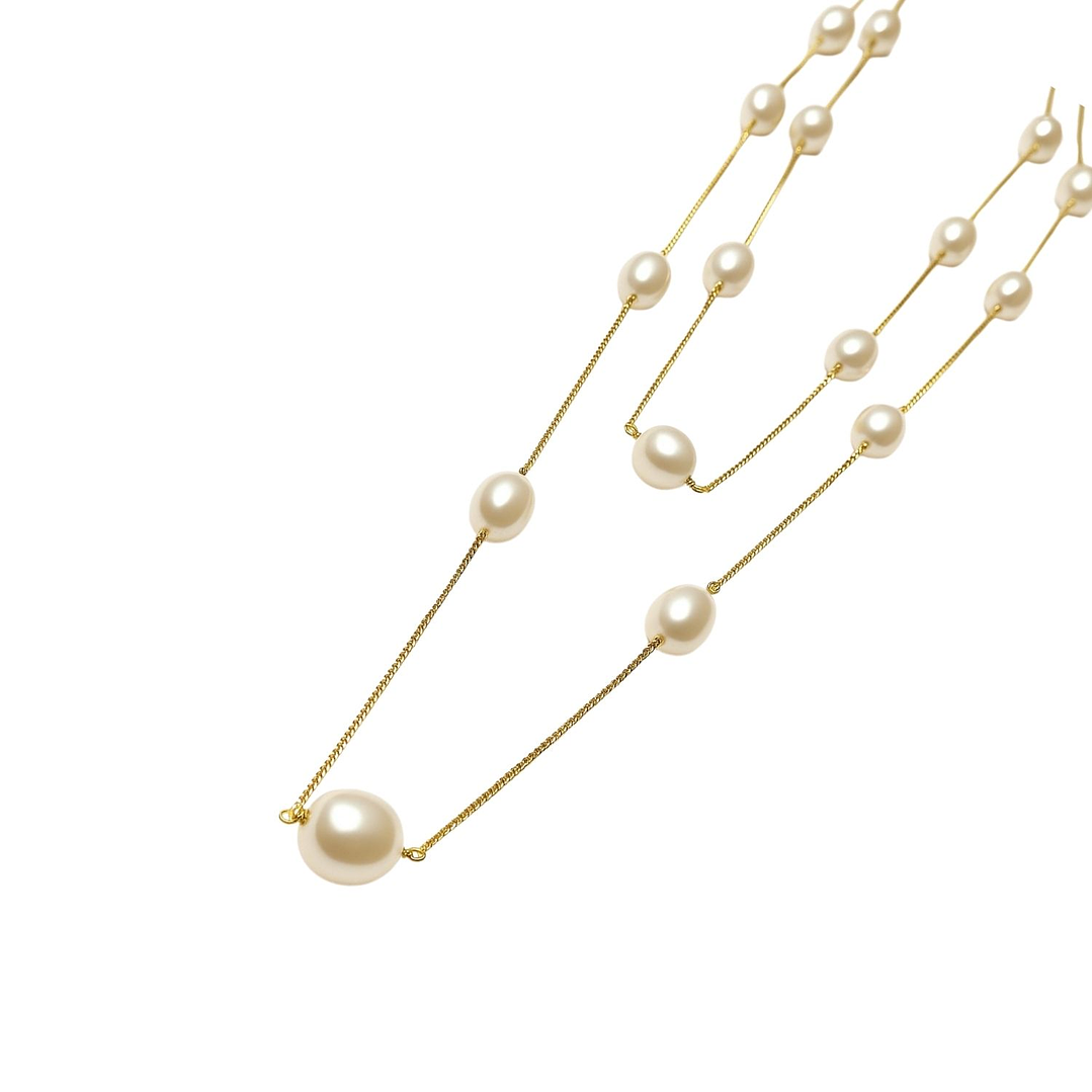 Collar Oro Amarillo 18kt Perlas 1