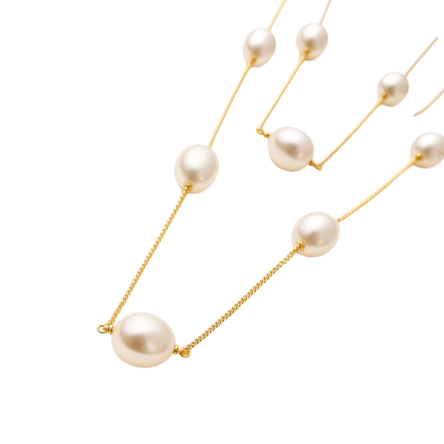Collar Oro Amarillo 18kt Perlas 2
