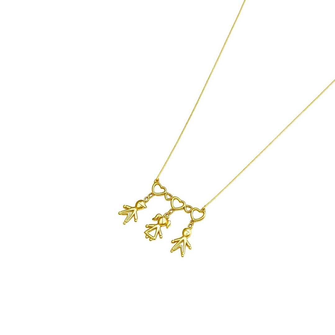 Collar Oro Amarillo 18kt Niña-Dos Niños 6