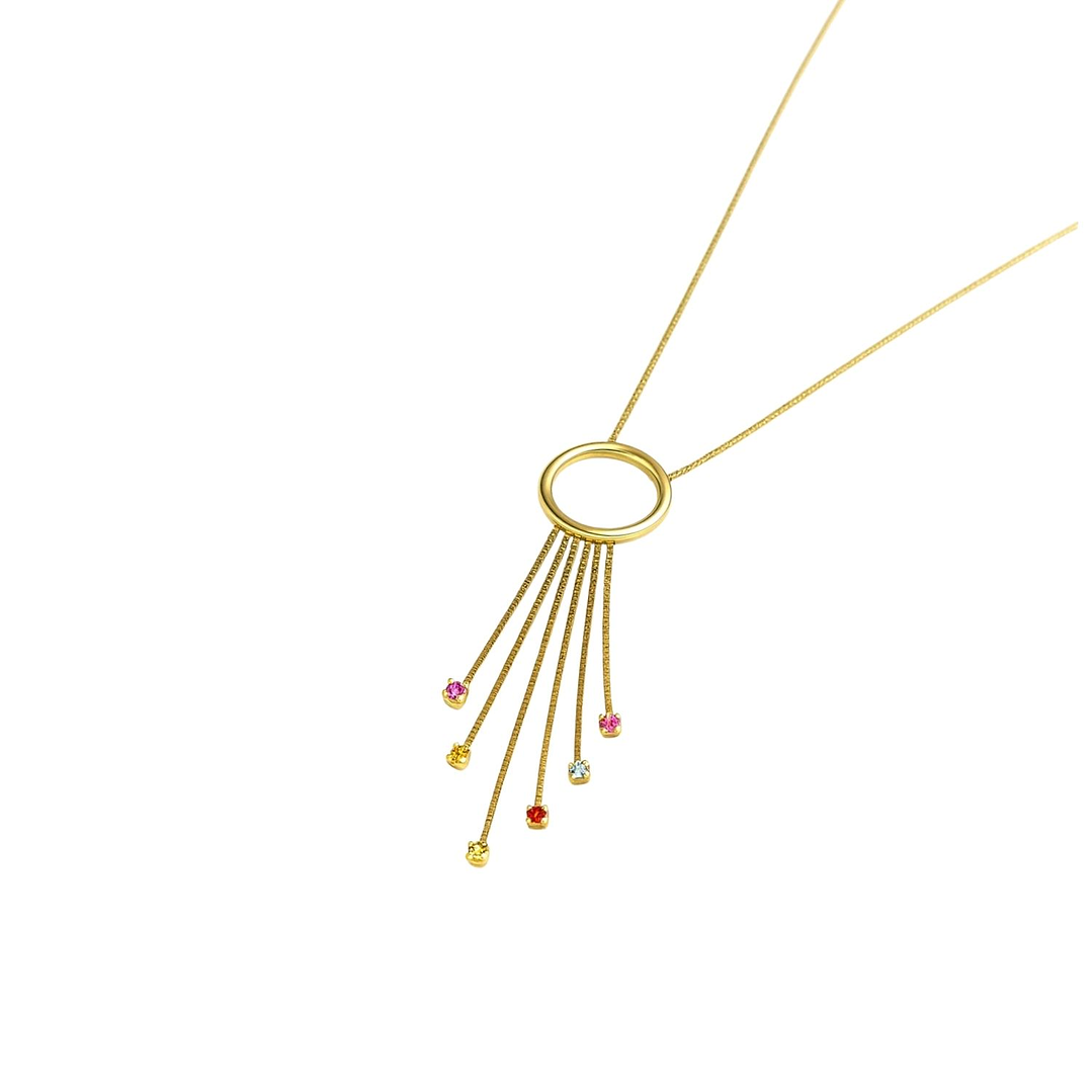 Collar Oro Amarillo 18kt Aurora Multicolor 6