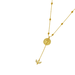 Collar Oro Amarillo 18kt Rosario San Benito