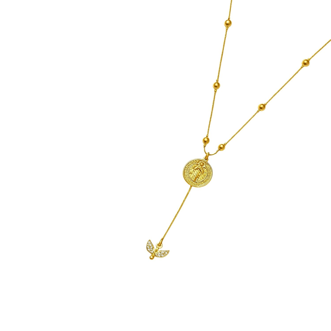 Collar Oro Amarillo 18kt Rosario San Benito 6