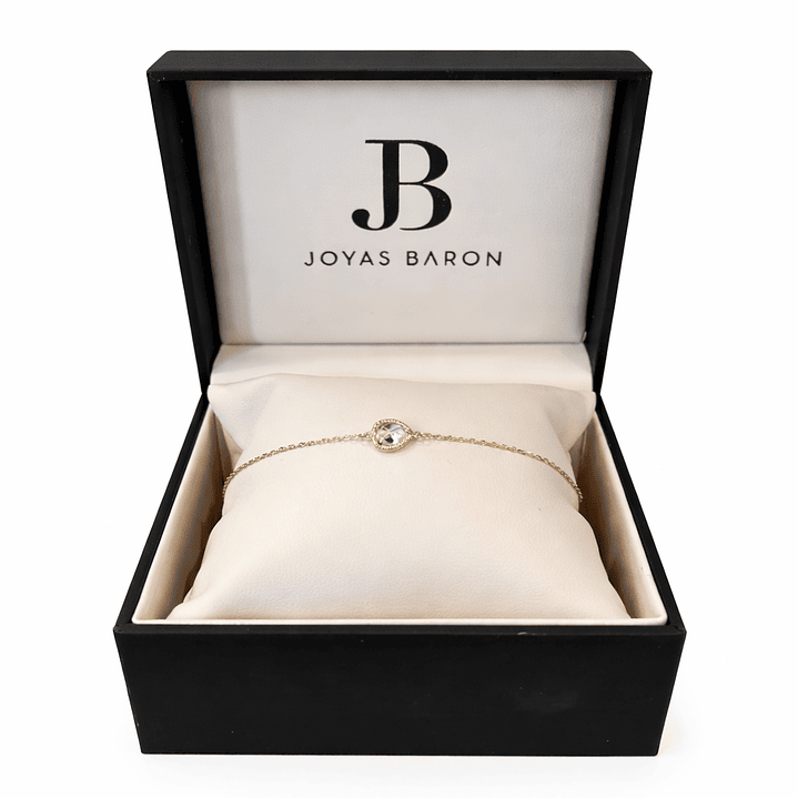 Pulsera Oro Amarillo 18kt Corazón Circonita 4