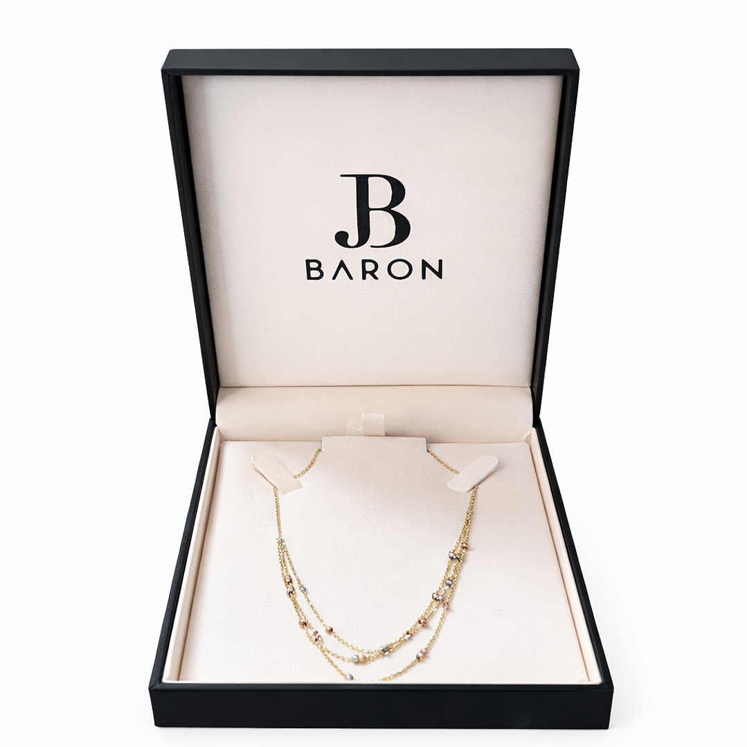 Collar Oro Amarillo 18kt Tres Cadenas 4