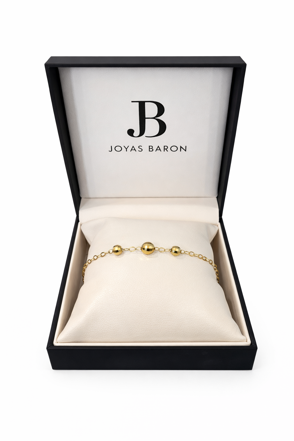 Pulsera de Oro 18kt Tres Esferas Pequeñas 6