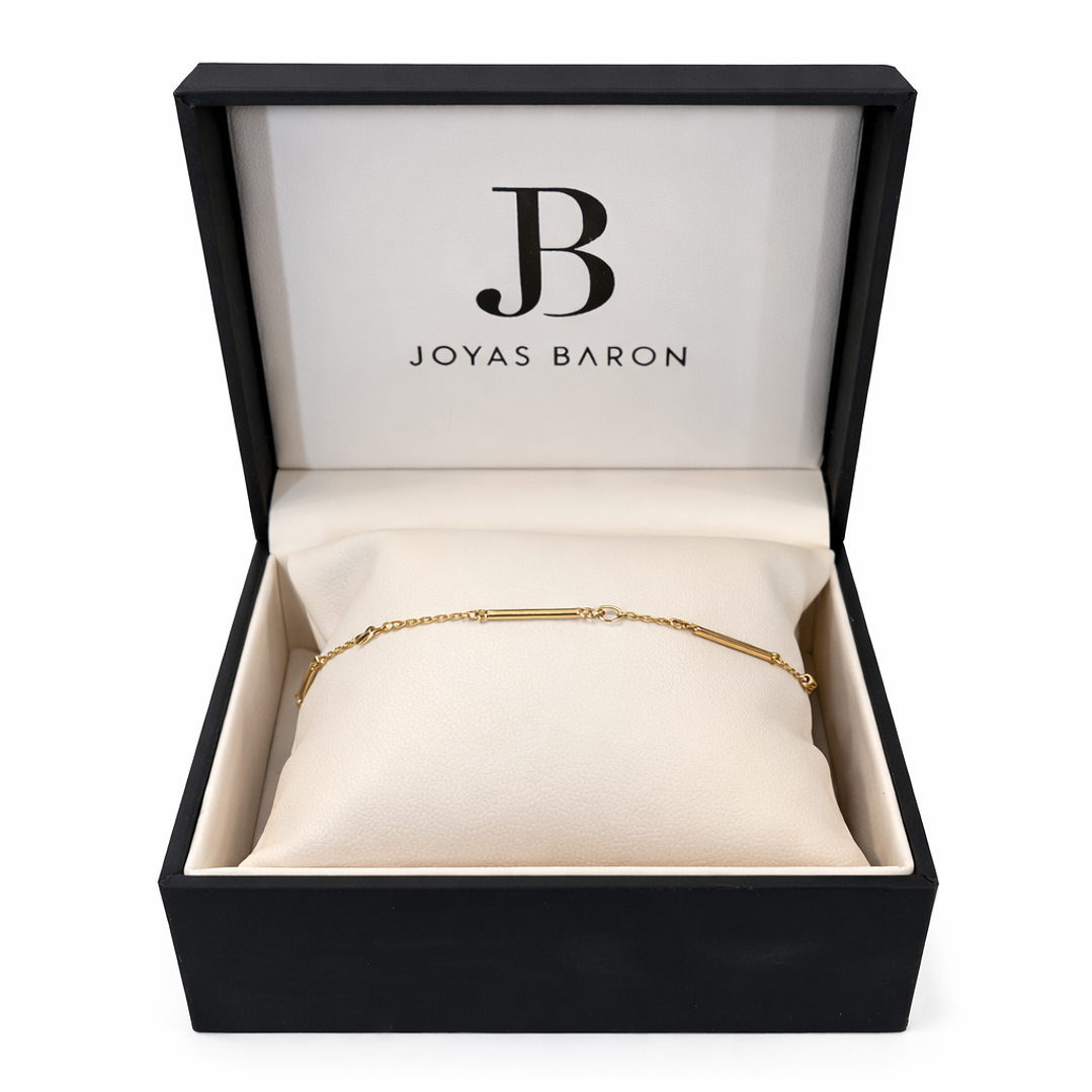 Pulsera Oro Amarillo 18kt Barras 4