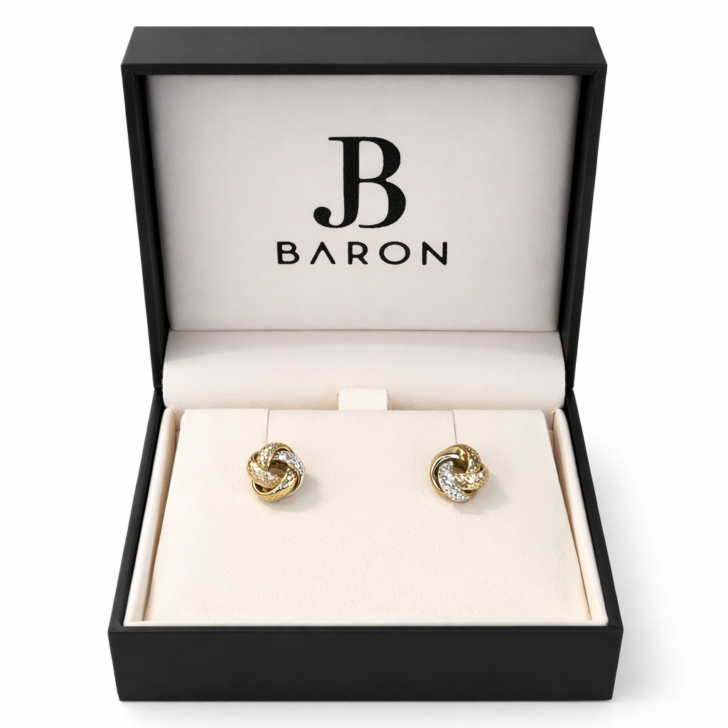 Aros Oro Amarillo 18kt Nudo Tricolor 3