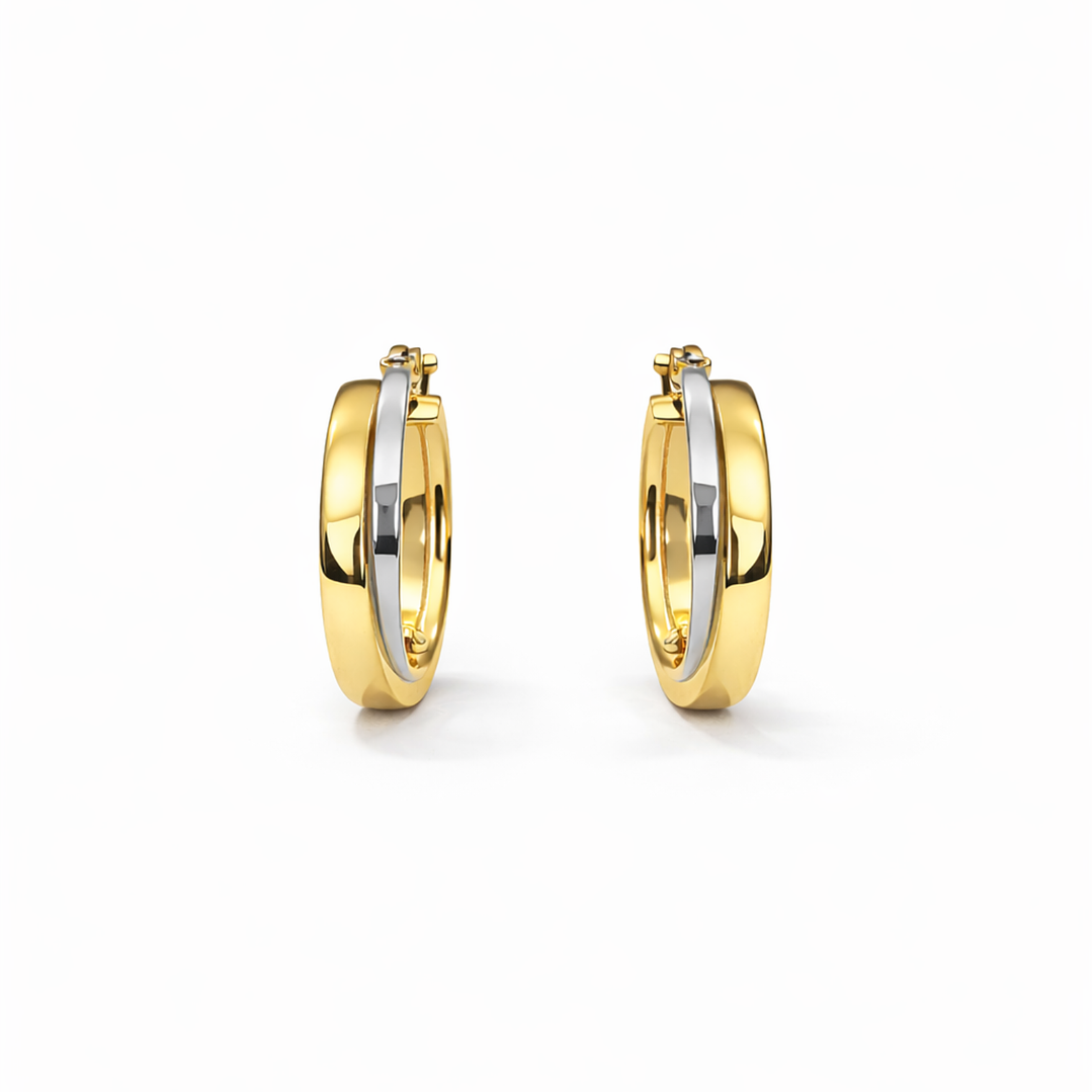 Aros Oro Bicolor 18kt Argollas Bicolor 1