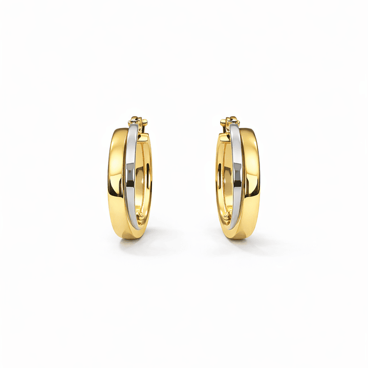 Aros Oro Bicolor 18kt Argollas Bicolor 1