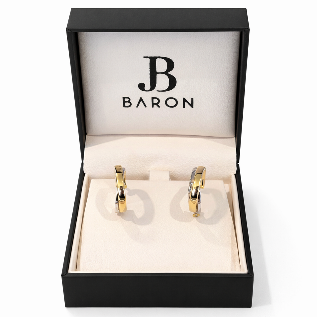 Aros Oro Bicolor 18kt Argollas Bicolor 4