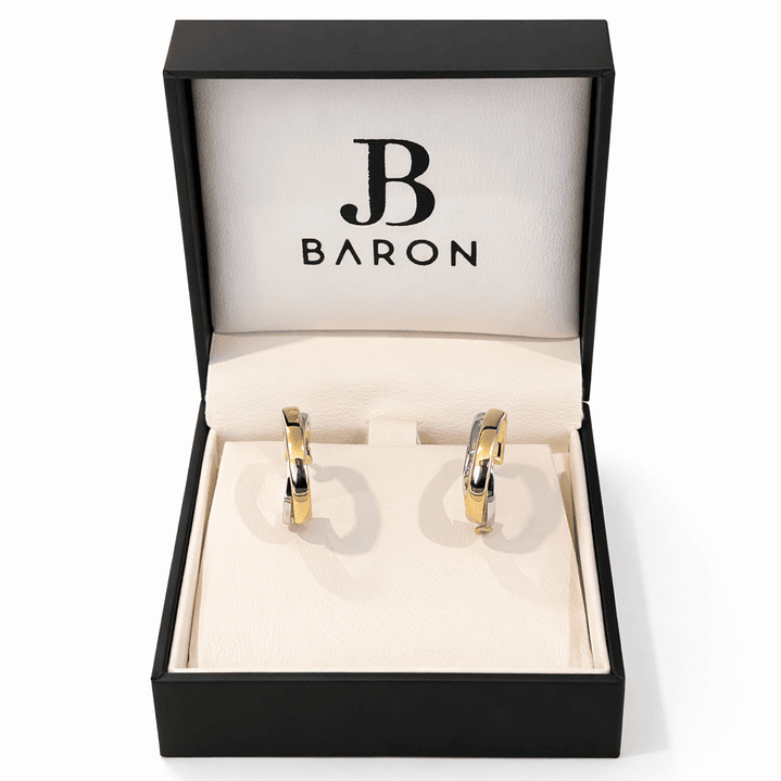 Aros Oro Bicolor 18kt Argollas Bicolor 4