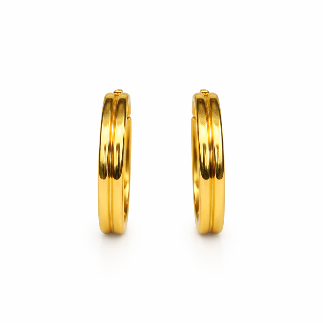 Aros Oro Amarillo 18kt Argollas 1