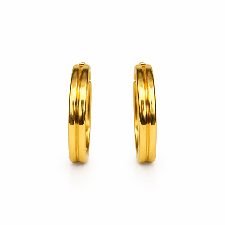 Aros Oro Amarillo 18kt Argollas 1