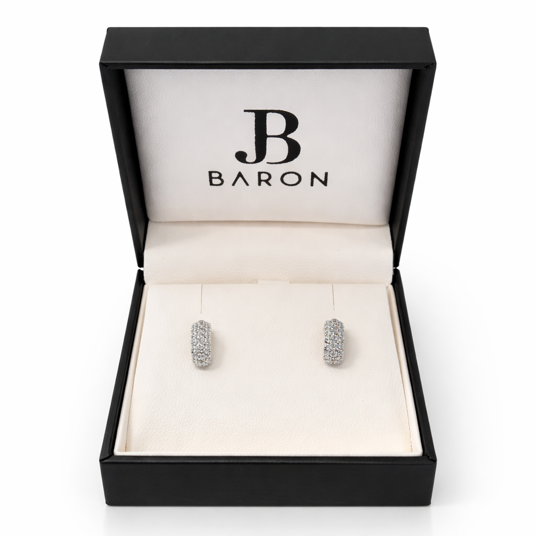 Aros Oro Amarillo 18kt Media Luna Circonita 3