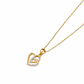 Colgante Oro Amarillo 18kt Doble Corazón Circonita - Miniatura 2