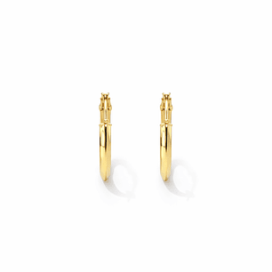 Aros Oro Amarillo 18kt Argollas Lisas 20MM