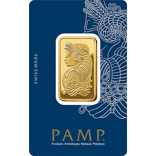 Lingote de Oro puro 24kt PAMP Suisse Lady Fortuna de 11,664 grs