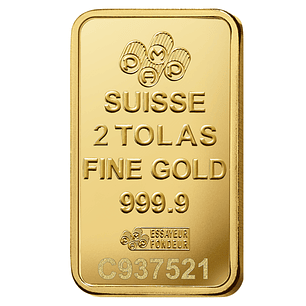 Lingote de Oro puro 24kt PAMP Suisse Lady Fortuna de 23,329 grs