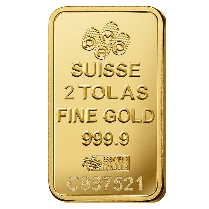 Lingote de Oro puro 24kt PAMP Suisse Lady Fortuna de 23,329 grs 2