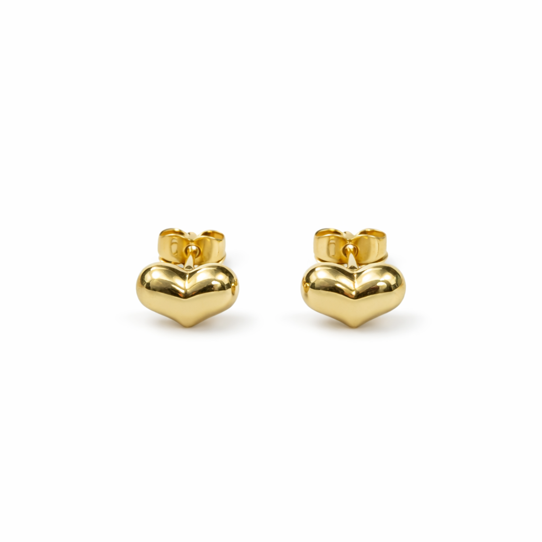 Aros Oro Amarillo 18kt Corazón 1
