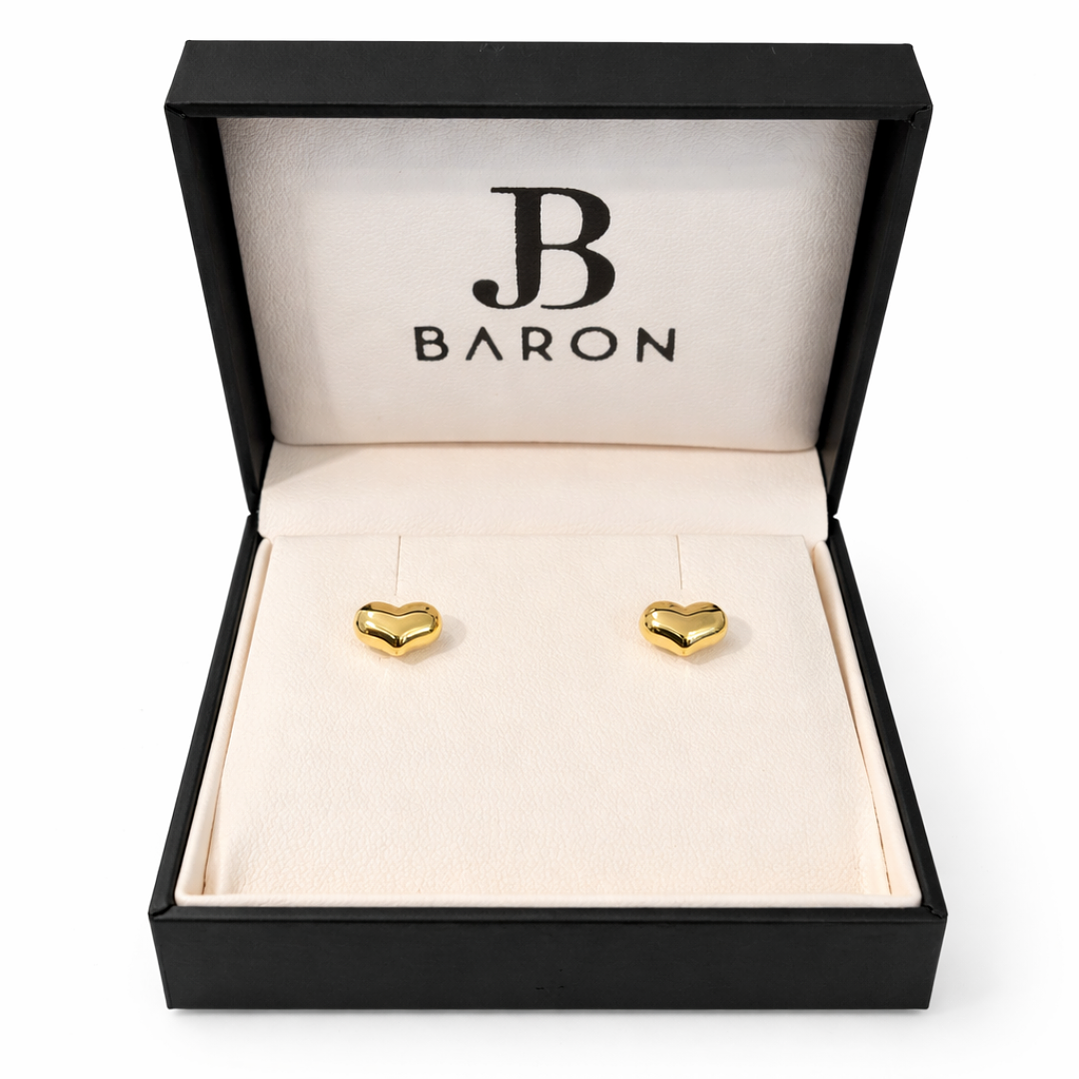 Aros Oro Amarillo 18kt Corazón 3