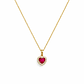 Colgante Oro Amarillo 18kt Corazon Rubí - Miniatura 3