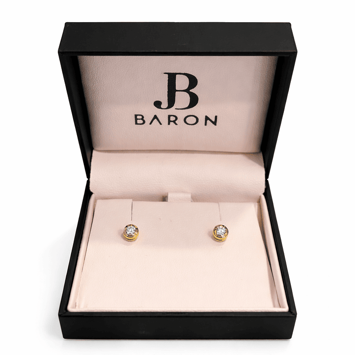 Aros de Oro 18kt Punto de Luz Circonita 3