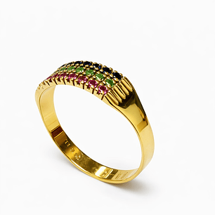 Anillo Oro Amarillo 18kt Prisma