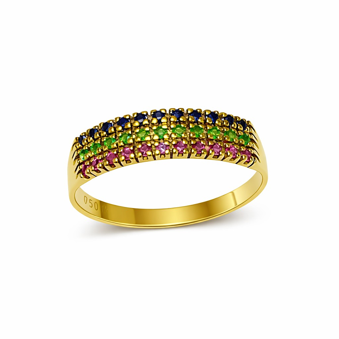 Anillo Oro Amarillo 18kt Prisma 3