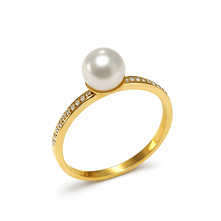 Anillo Oro Amarillo 18kt Perla Eterna 1