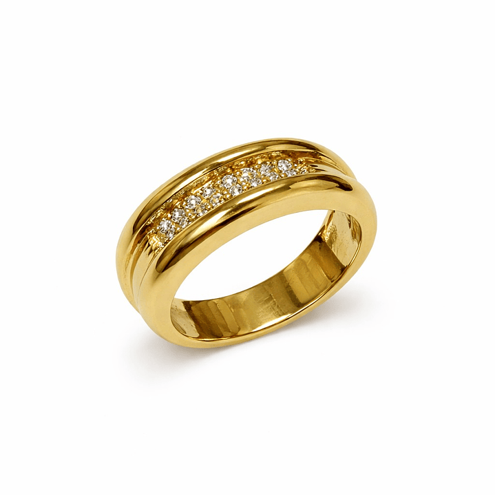 Anillo Oro Amarillo 18kt Noble Brillante 1