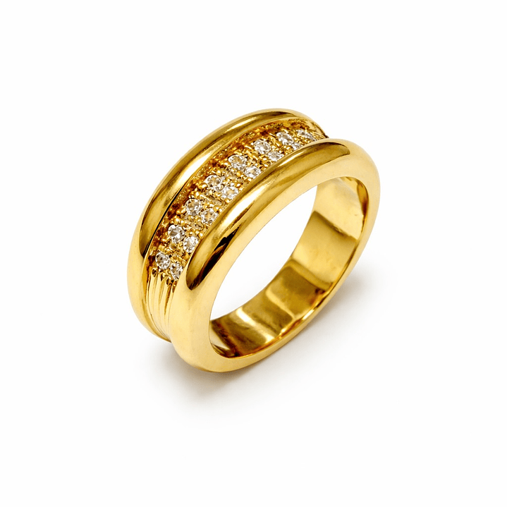 Anillo Oro Amarillo 18kt Noble Brillante 3