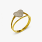 Anillo Oro Amarillo 18kt Corazón Blanco - Miniatura 3