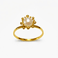 Anillo Oro Amarillo 18kt Pistilos y Perla Natural - Miniatura 3