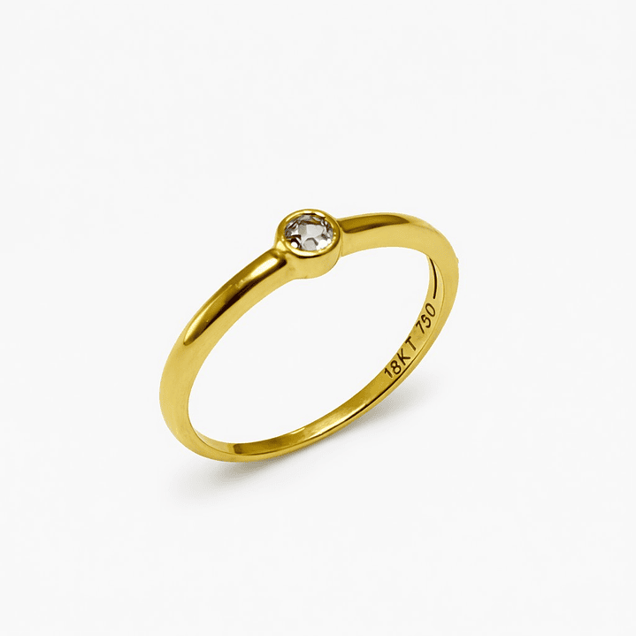 Anillo Oro Amarillo 18kt Punto de Luz 1