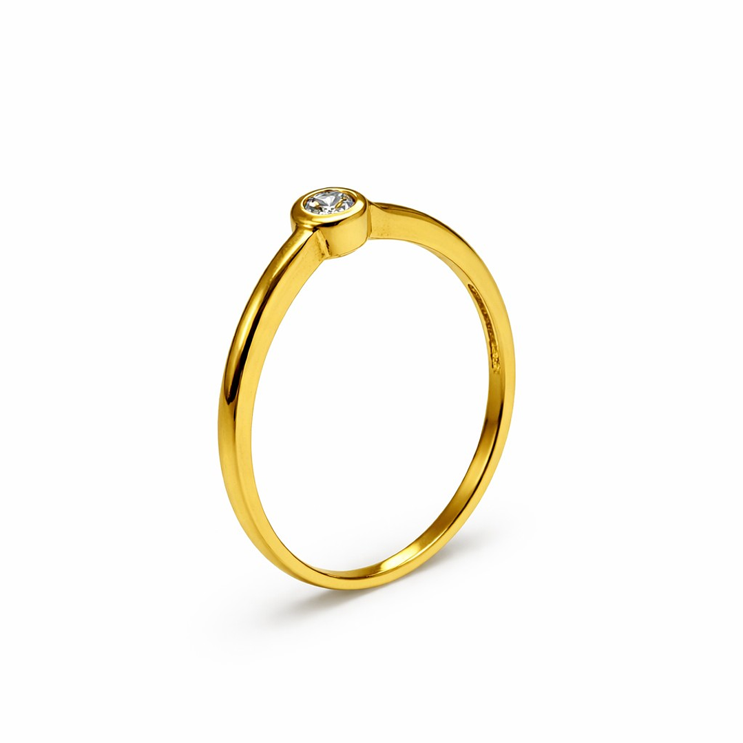 Anillo Oro Amarillo 18kt Punto de Luz 3