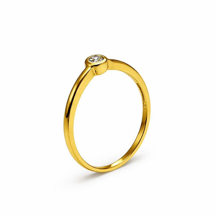 Anillo Oro Amarillo 18kt Punto de Luz 3