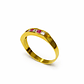Anillo Oro Amarillo 18kt Circón Rubí - Miniatura 3