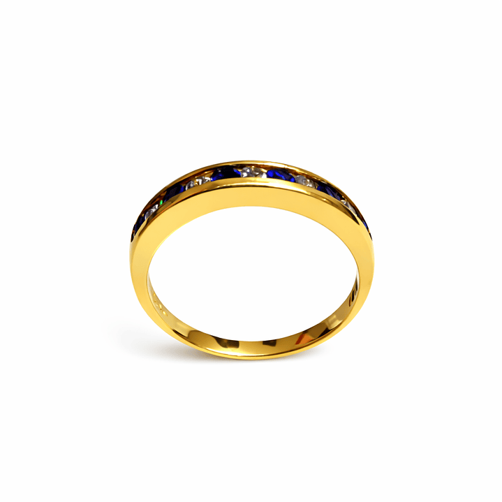 Anillo Oro Amarillo 18kt Armonía Azul 3